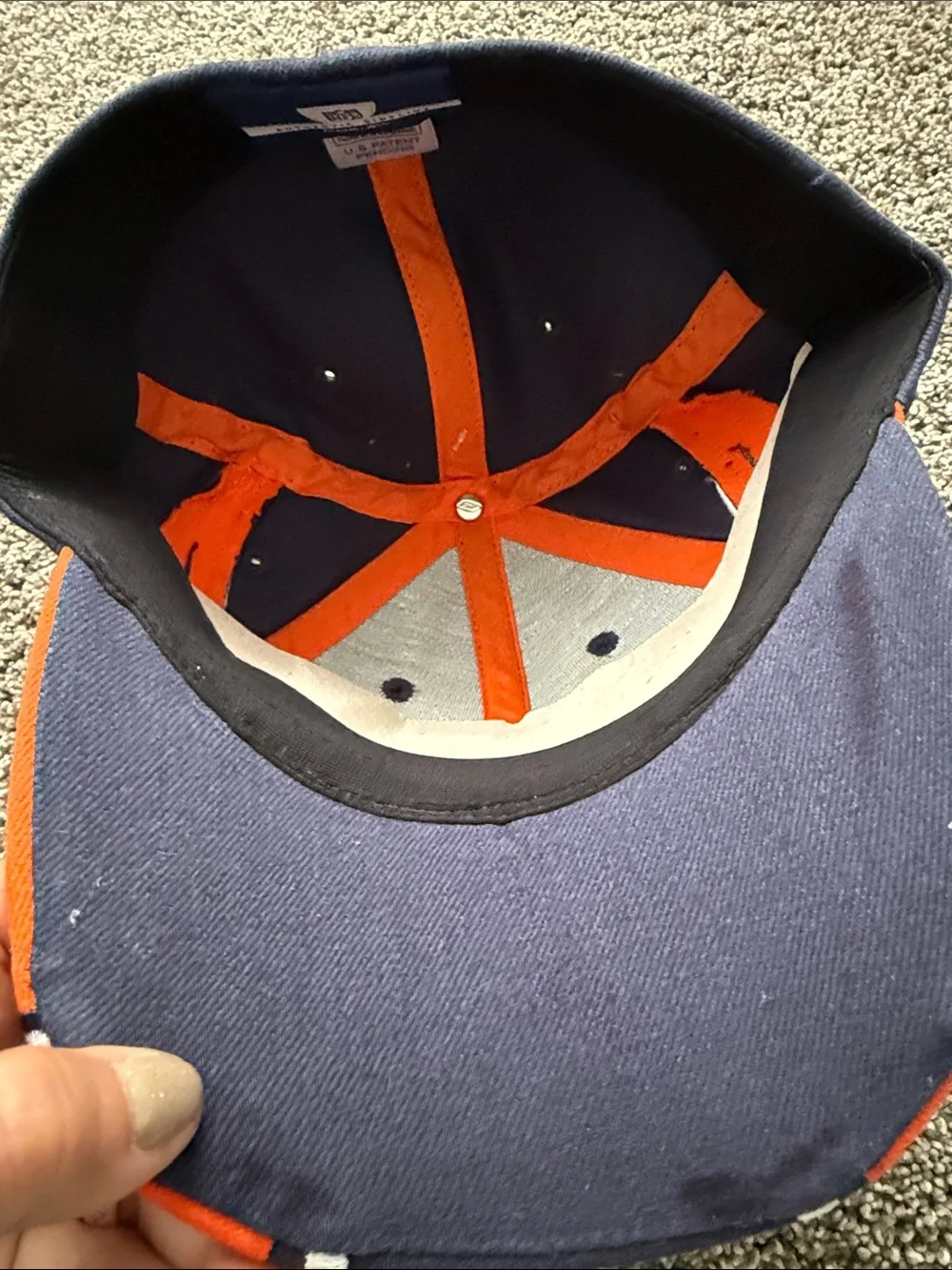 Reebok Navy and Orange Kids Baseball Cap with White Striping 2 pieces